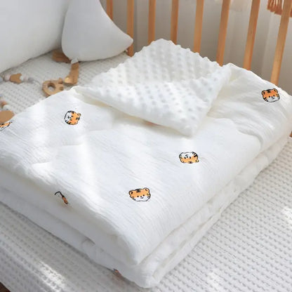 Winter Baby Duvet with Filler – Cozy Muslin Cotton & Embroidered Design