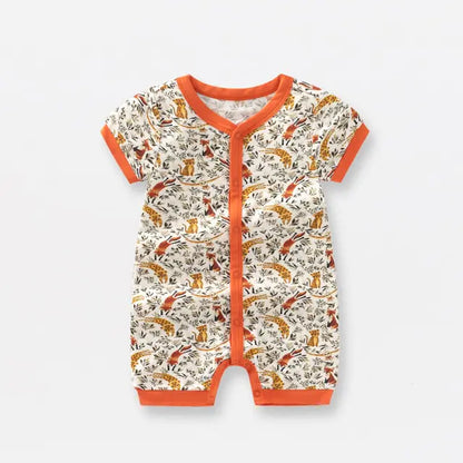 Bamboo Fiber Baby Zippered Romper – Soft, Eco-Friendly, and Comfortable for Newborns