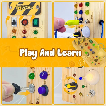 Busy Board Sensory Toy for Tactile Exploration and Development