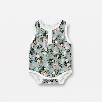 Bamboo Fiber Baby Zippered Romper – Soft, Eco-Friendly, and Comfortable for Newborns