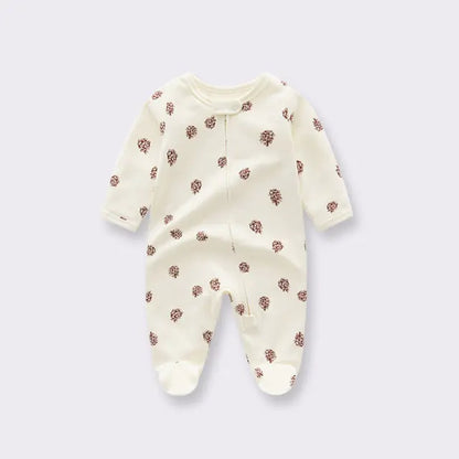 Knitted Coral Velvet Baby Footie Jumpsuit – Soft, Cozy, and Stylish for Newborns