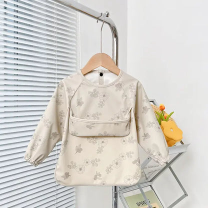 Cute Toddler Long Sleeve Waterproof Bib Apron