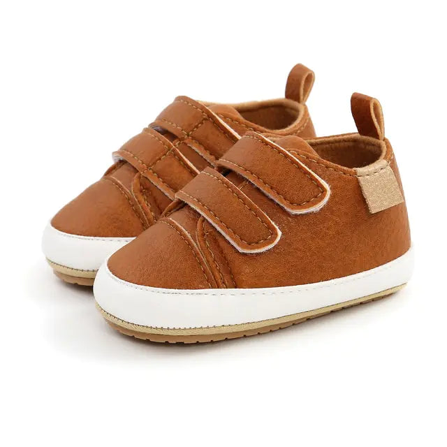 Multicolor Retro Leather Baby Shoes – Stylish, Comfortable, and Non-Slip for First Steps for Ages 0-18 Months