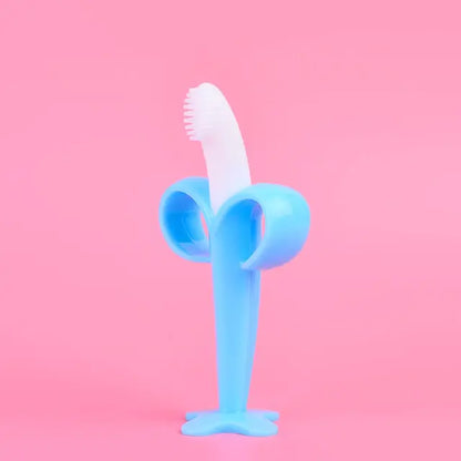 Banana Buds Silicone Baby Teether & Training Toothbrush