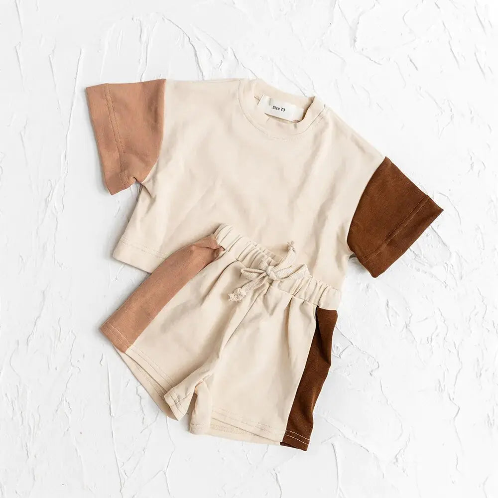 Summer Toddler Cotton Top & Shorts Set – Stylish and Comfortable