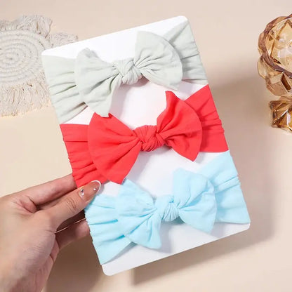 3-Piece Cable Knit Baby Headbands Set for Girls