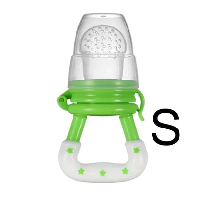Squeeze Bottle Feeder – One-Handed Feeding with Reusable Silicone Spoon and Fruit Nibbler