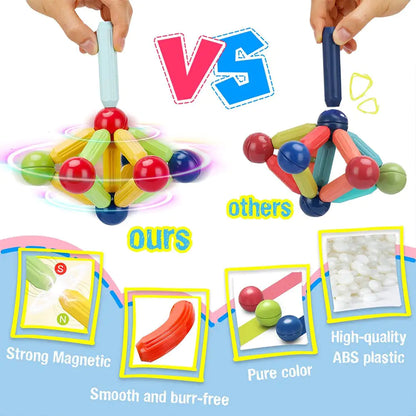 Magnetic Building Blocks - Creative Construction Set for Imagination and Learning