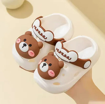 Cute Children's Mumuwu Summer Slippers - Bear and Flower Styles