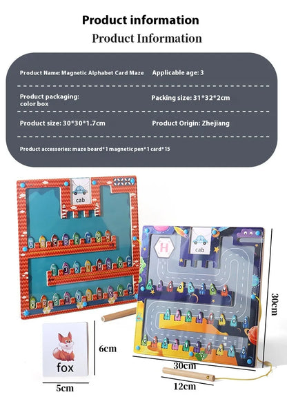 Magnetic Letters Maze Toy for Kids