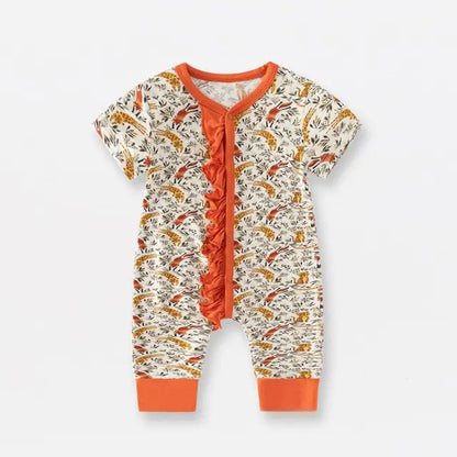 Bamboo Fiber Baby Zippered Romper – Soft, Eco-Friendly, and Comfortable for Newborns