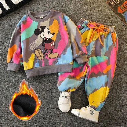Colourful Mickey Mouse Tracksuit Set for Toddlers