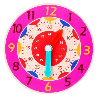 Wooden Kids Learning Clock – Educational Time-Telling Toy for Early Learners