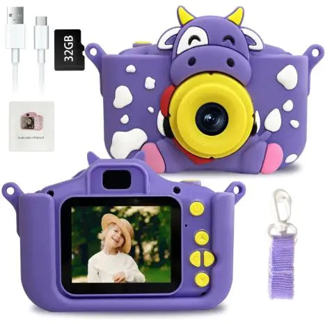 Kid Mini Camera with Photo Stickers, Video Recording, and Instant Printing