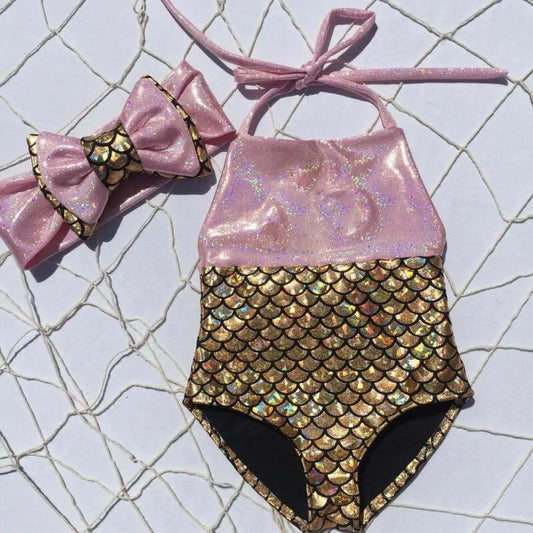 Little Mermaid Swimsuit Set for Baby Girls