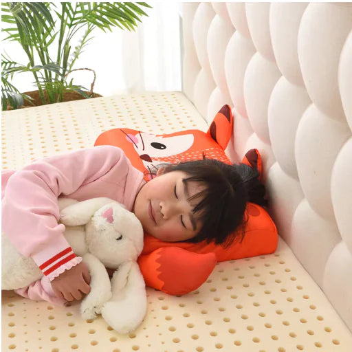 Toddler Memory Foam Pillow with Cream Lion Design for Restful Sleep