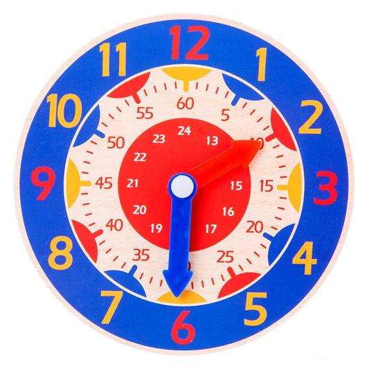Wooden Kids Learning Clock – Educational Time-Telling Toy for Early Learners