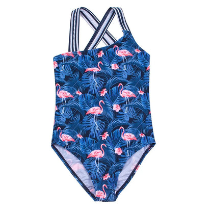 Enchanting Embroidery Kids One-Piece Swimsuit
