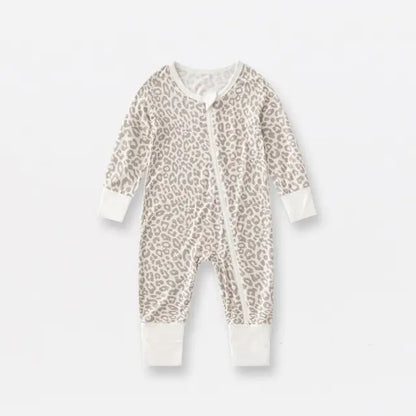 Bamboo Fiber Baby Zippered Romper – Soft, Eco-Friendly, and Comfortable for Newborns