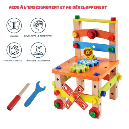 "BricoKid" Montessori Construction Chair for Creative Learning