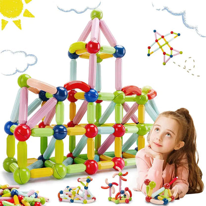 Magnetic Building Blocks - Creative Construction Set for Imagination and Learning