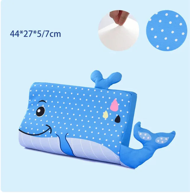 Toddler Memory Foam Pillow with Cream Lion Design for Restful Sleep