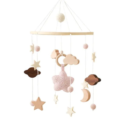 Crib Mobile Bed Bell with Calming Melodies and Rotating Characters