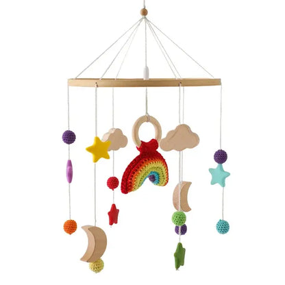 Crib Mobile Bed Bell with Calming Melodies and Rotating Characters