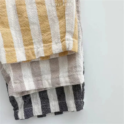 Classic Linen Cotton Stripe Pants for Kids