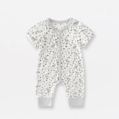 Bamboo Fiber Baby Zippered Romper – Soft, Eco-Friendly, and Comfortable for Newborns