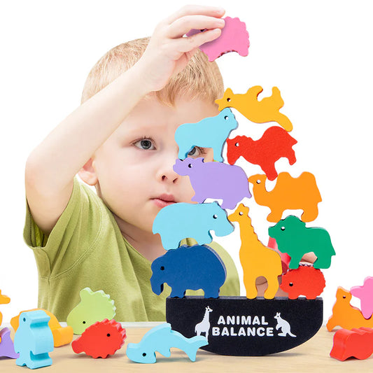 Animal Balance Building Blocks Game for Kids