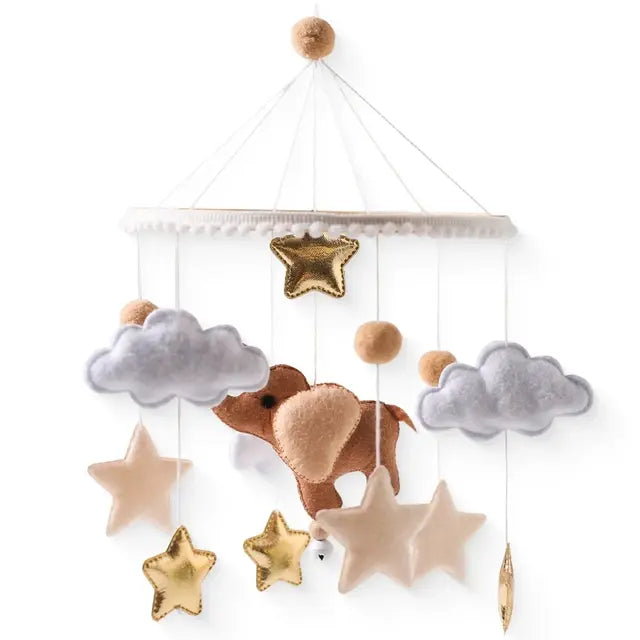 Crib Mobile Bed Bell with Calming Melodies and Rotating Characters