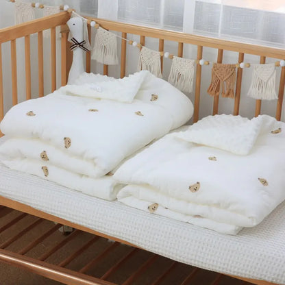 Winter Baby Duvet with Filler – Cozy Muslin Cotton & Embroidered Design