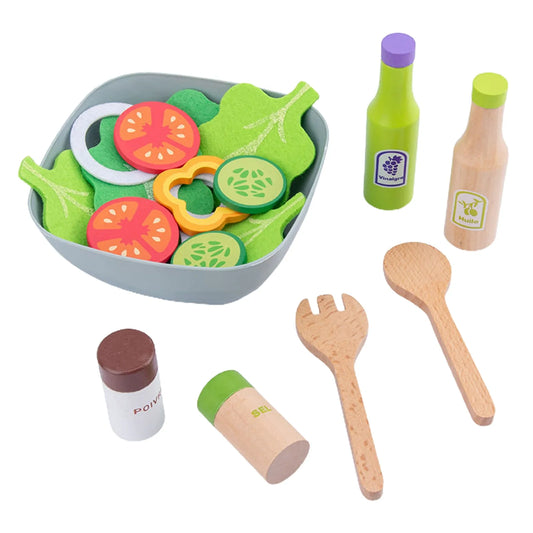 Wooden Pretend Kitchen Toy Set - Creative Role-Playing and Culinary Fun for Kids