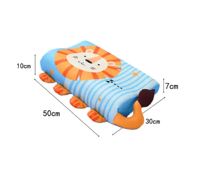 Toddler Memory Foam Pillow with Cream Lion Design for Restful Sleep