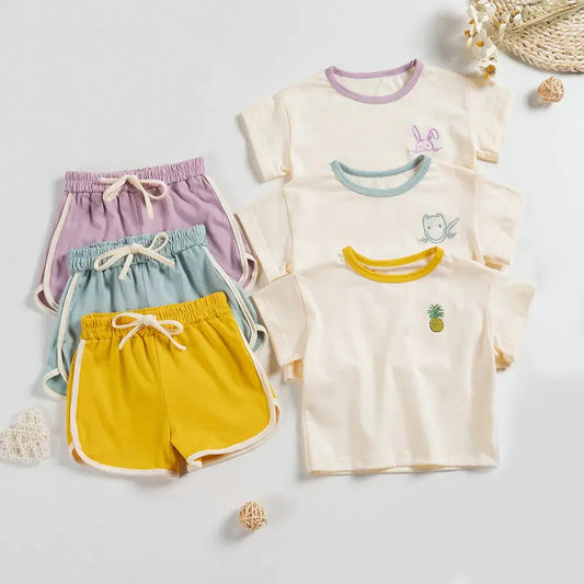 Trendy Cotton T-shirt and Short Outfits for Boys and Girls