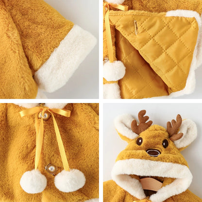 Adorable Reindeer Plush Baby Jacket