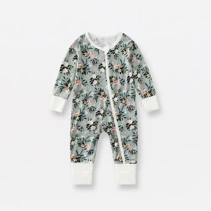 Bamboo Fiber Baby Zippered Romper – Soft, Eco-Friendly, and Comfortable for Newborns