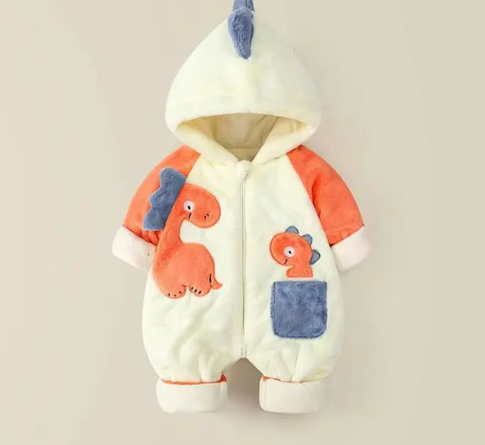 Plush Winter Romper for Baby Boys – Cozy and Stylish Loungewear for Cold Days