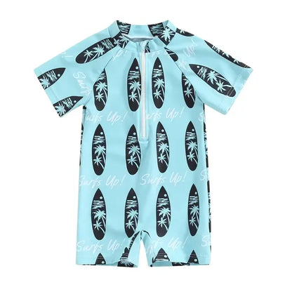 Sun-Safe Toddler Boys' Rash Guard Swimsuit