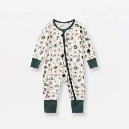 Bamboo Fiber Baby Zippered Romper – Soft, Eco-Friendly, and Comfortable for Newborns