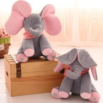 Peek-a-Boo Plush Elephant Toy with Music