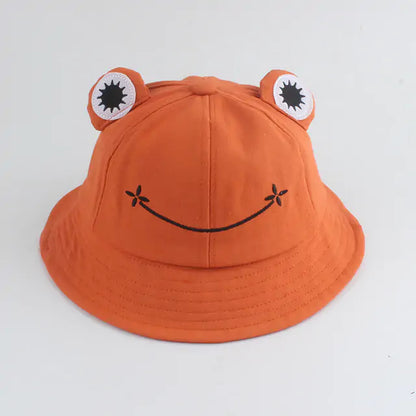 Frog Bucket Hat – Cute Cartoon Design, Lightweight Cotton, Sun Protection