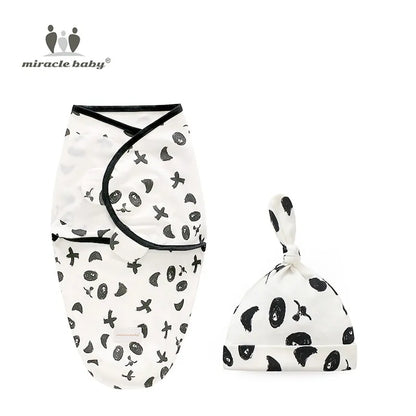 Cozy Baby Swaddle Blanket with Cap - Soft and Comfortable for Naptime and Bedtime