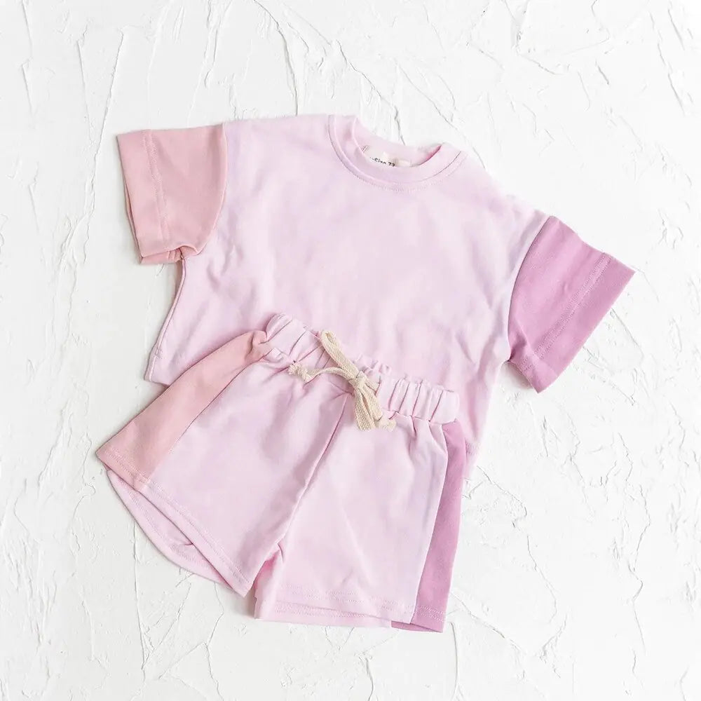 Summer Toddler Cotton Top & Shorts Set – Stylish and Comfortable