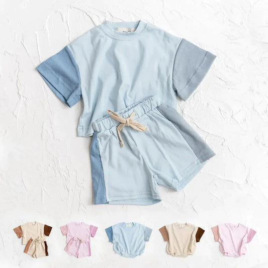Summer Toddler Cotton Top & Shorts Set – Stylish and Comfortable
