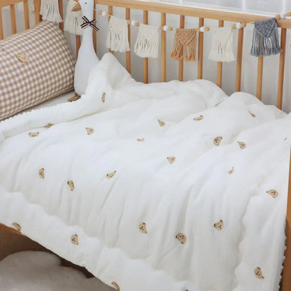 Winter Baby Duvet with Filler – Cozy Muslin Cotton & Embroidered Design