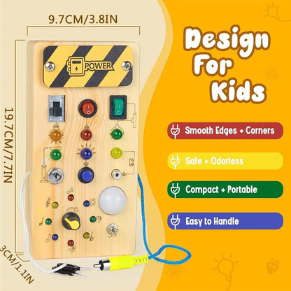 Busy Board Sensory Toy for Tactile Exploration and Development