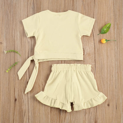 Baby Girl 2-Piece Summer Clothing Set – Trendy & Comfortable Cotton Outfit
