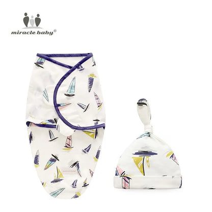 Cozy Baby Swaddle Blanket with Cap - Soft and Comfortable for Naptime and Bedtime